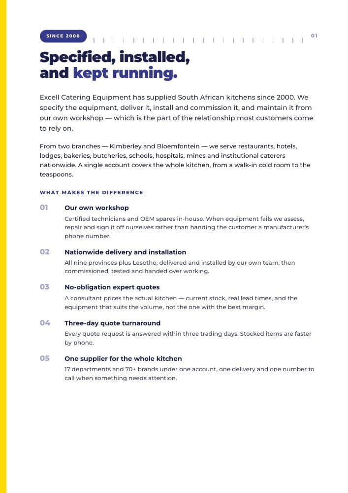 Company profile page 2: Who we are