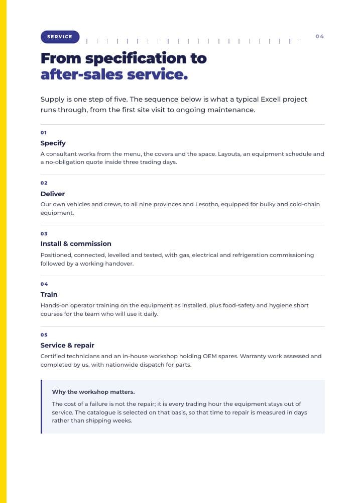 Company profile page 5: Service, installation & after-sales