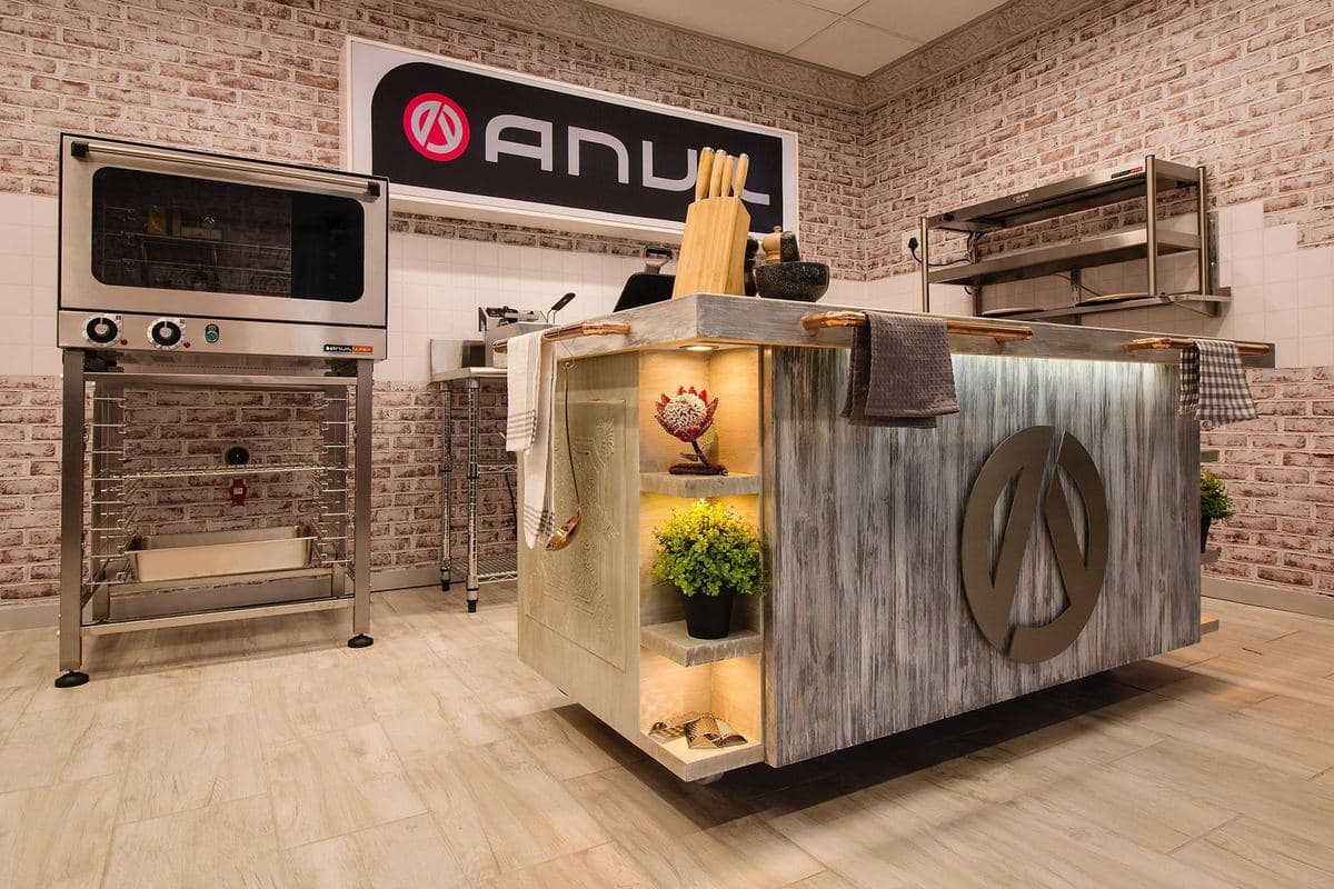 Anvil ovens and prep stations in Anvil's demonstration kitchen