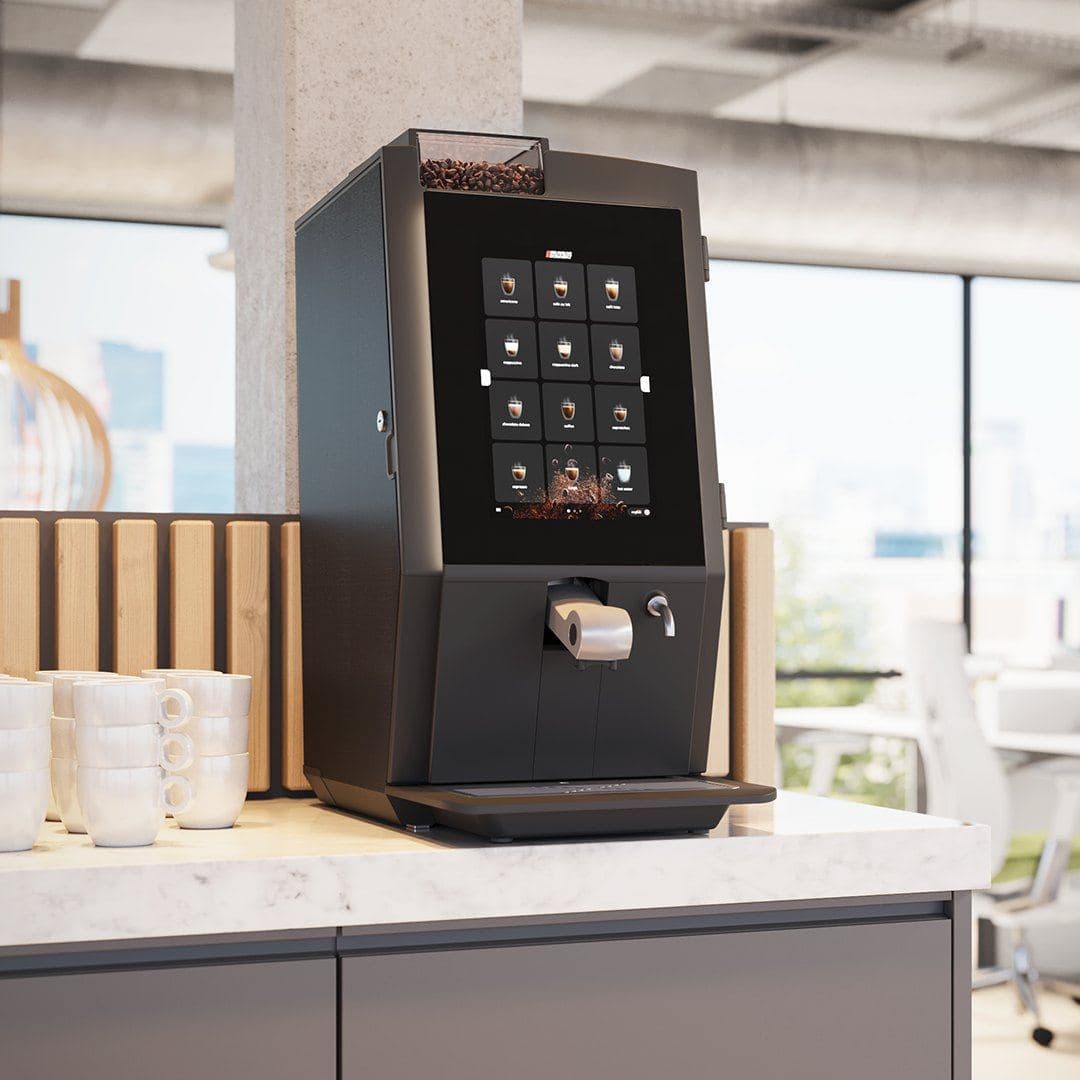 Bravilor Esprecious espresso machine on an office coffee counter