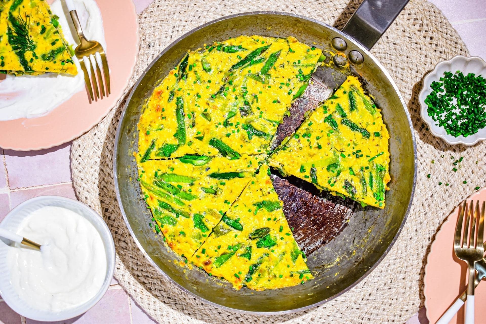 Frittata in a de Buyer carbon steel frying pan