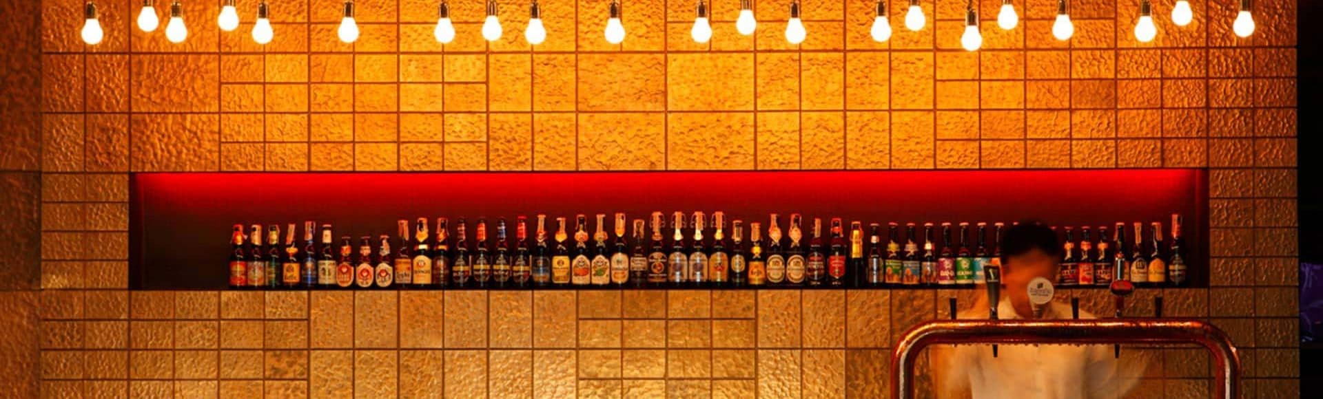 Bar with Ocean glassware