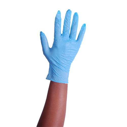 Disposable Nitrile Powder Free Gloves - Medium - Blue - Pack of 100