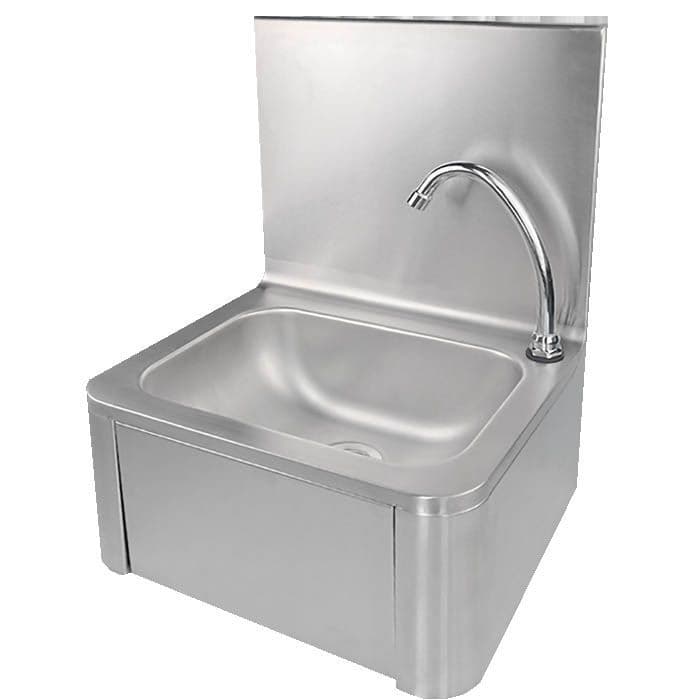 Knee operated hand wash basin