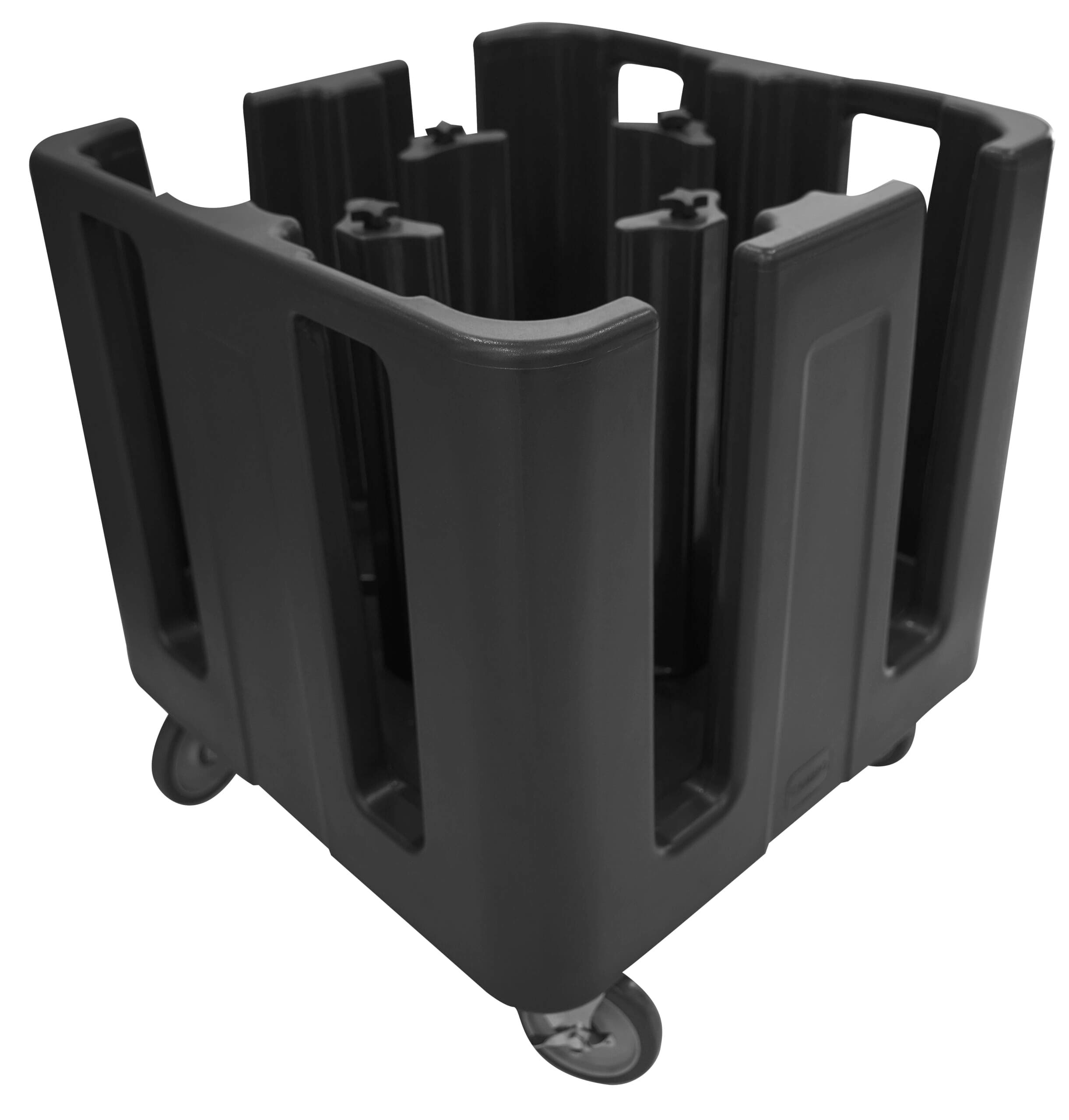 ADJUSTABLE COMPACT DISH CADDY - BLACK - 690 X 690 X 810MM - 4 TOWER