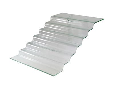 7-STEP STAND – CLEAR GLASS 63 X 40 X 20CM