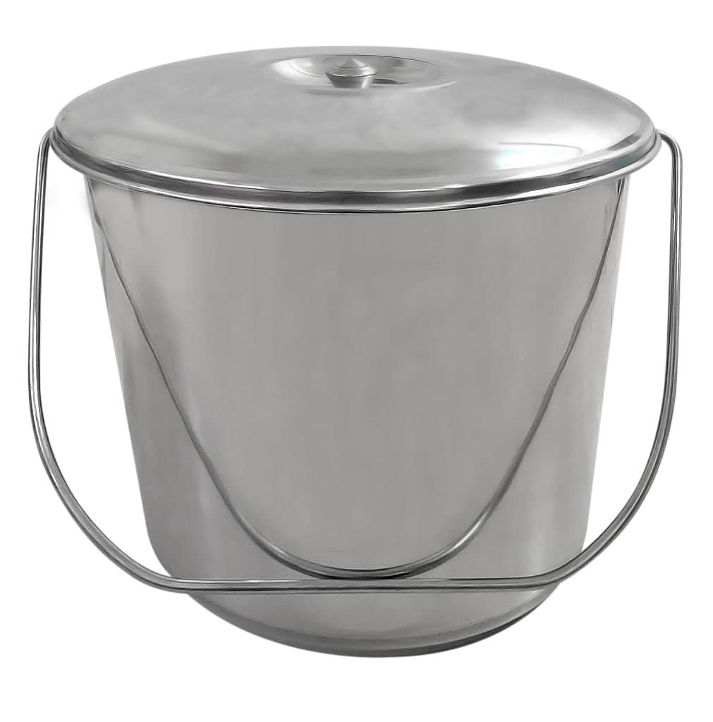BUCKET & LID - S/STEEL 12Lt