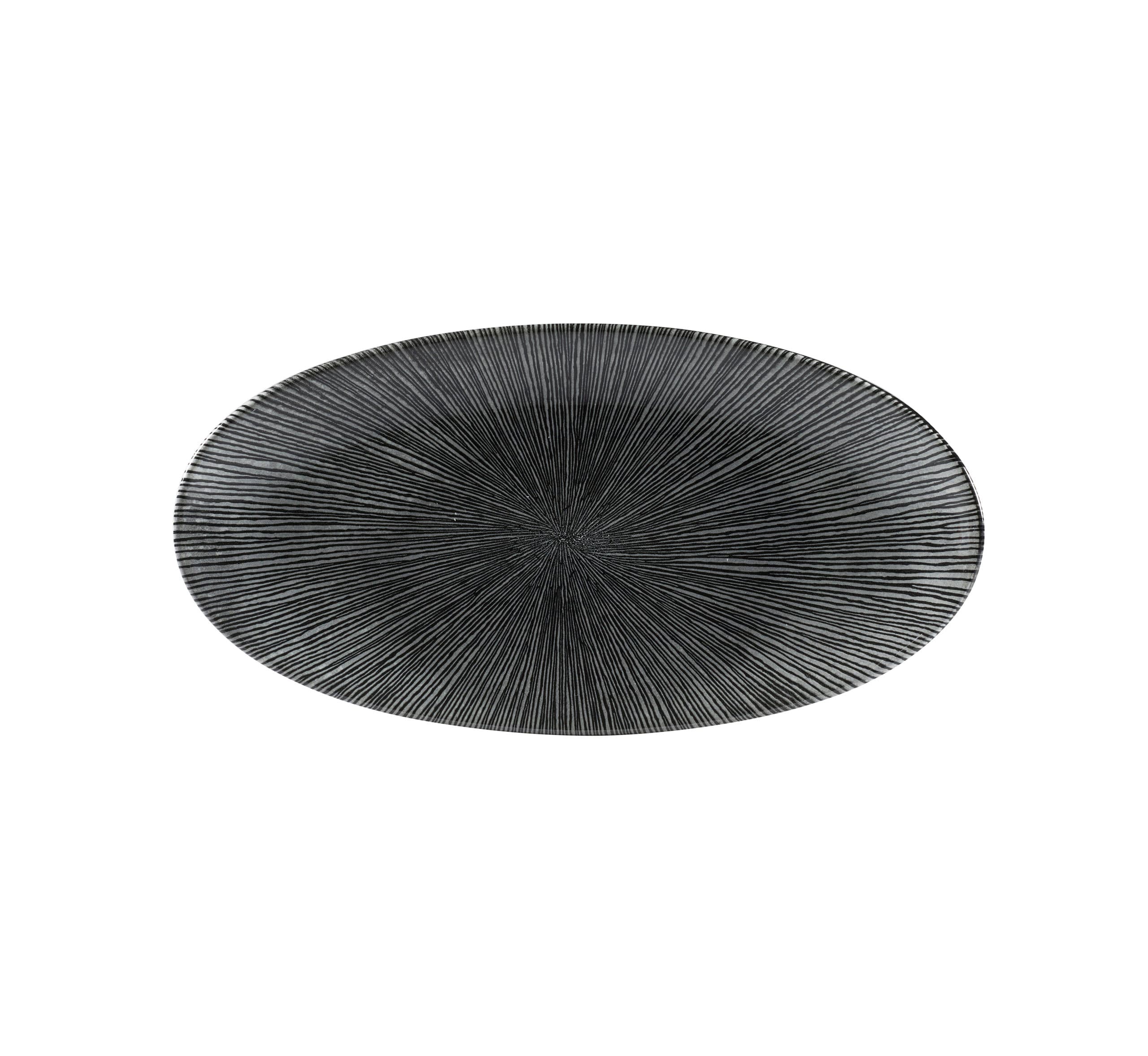 STUDIO PRINTS – AGANO BLACK OVAL PLATE – 29.9x15CM (12)