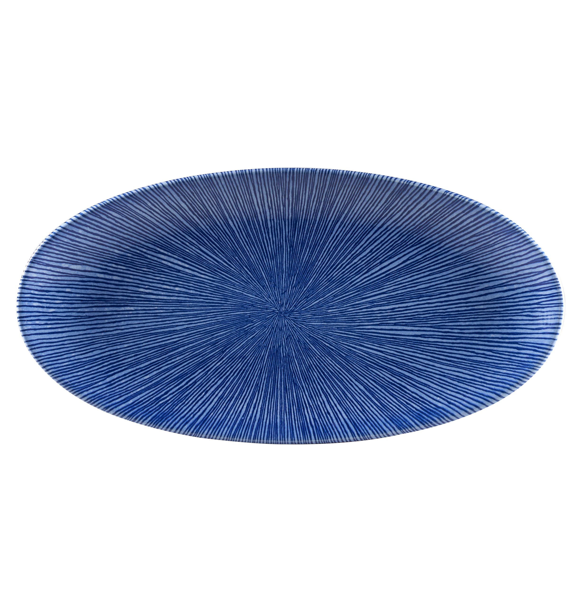 STUDIO PRINTS – AGANO BLUE OVAL PLATE – 34.7×17.3CM (6)