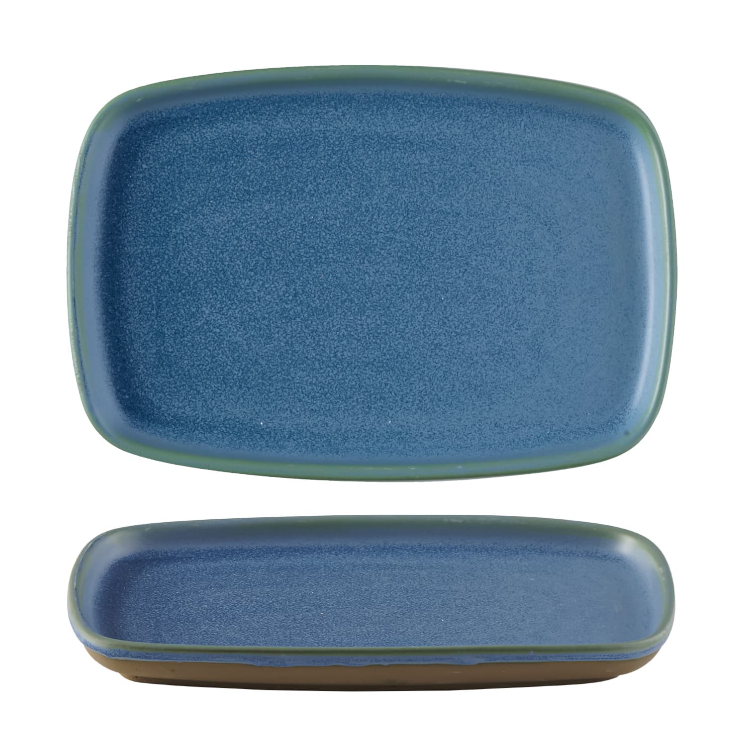 EMERGE - OSLO BLUE - RECTANGULAR PLATE - 22CM X 15CM (6)