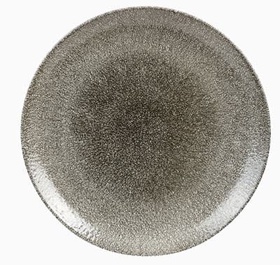 RAKU QUARTZ BLACK - COUPE PLATE - 28.8CM (12)