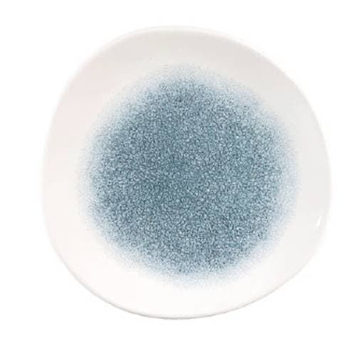 RAKU TOPAZ BLUE - ORGANIC ROUND PLATE - 21CM