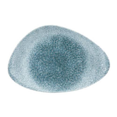 RAKU TOPAZ BLUE - CHEFS TRIANGLE PLATE - 30X20CM