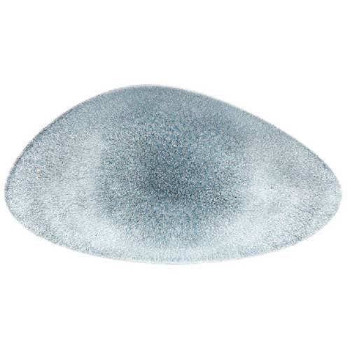 RAKU TOPAZ BLUE – TRIANGLE CHEFS PLATE – 35 X 19CM