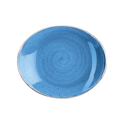 CORNFLOWER BLUE – OVAL PLATE – 19.2CM (12)