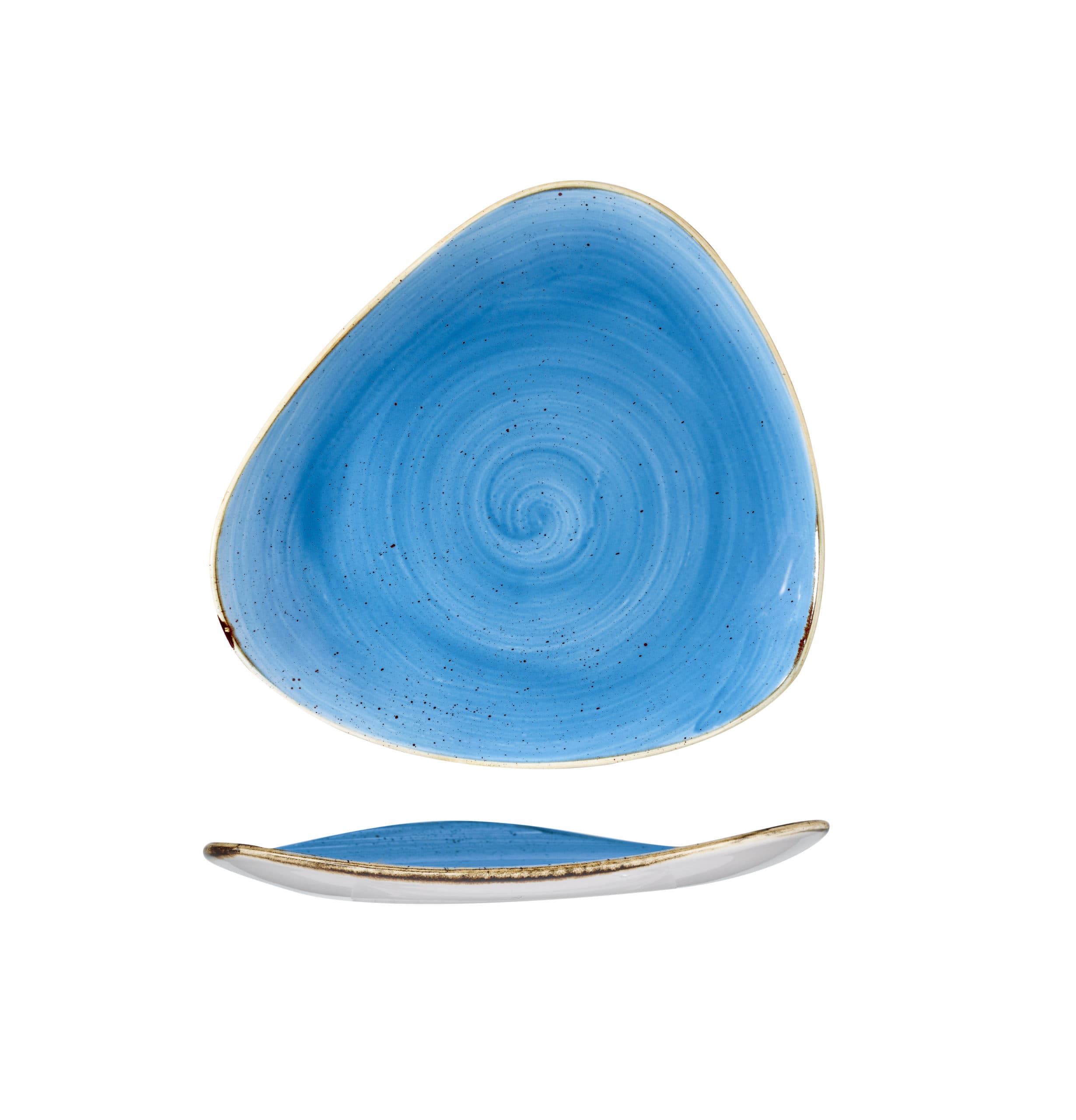 Cornflower Blue – Triangle Plate – 26.5cm (12)