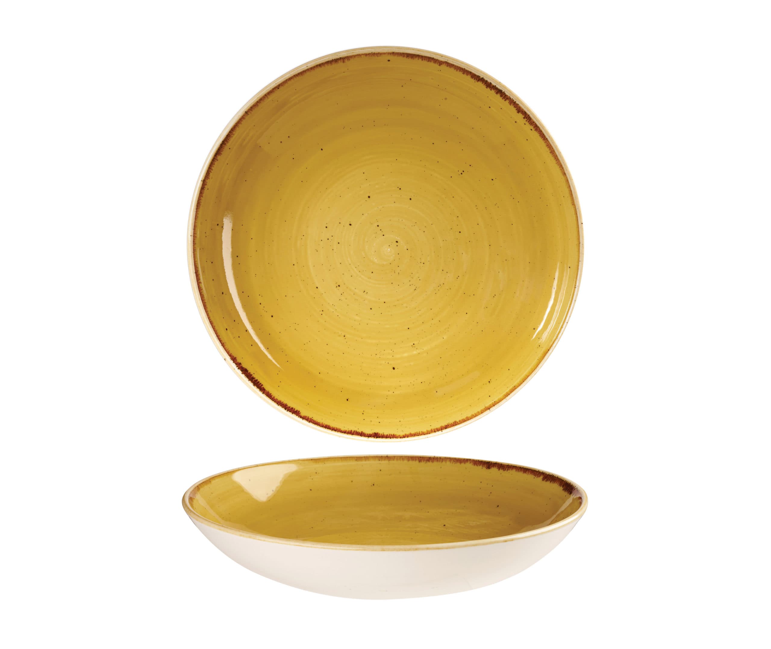 MUSTARD SEED YELLOW – COUPE BOWL – 24.8CM (12)