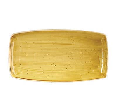 MUSTARD SEED YELLOW – OBLONG PLATE – 29.5 X 15CM (12)
