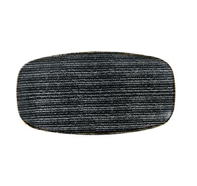 CHARCOAL BLACK – OBLONG CHEFS PLATE 29.8 X 15.3CM (12)