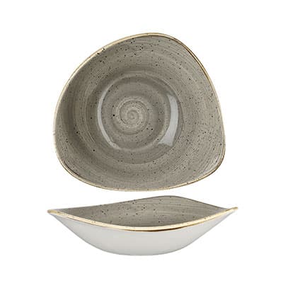 PEPPERCORN GREY - TRIANGLE BOWL 23.5CM (12)