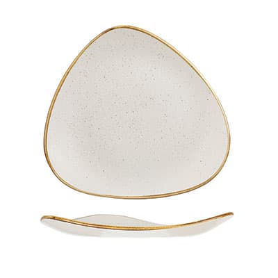 BARLEY WHITE - TRIANGLE PLATE - 31.1CM (6)