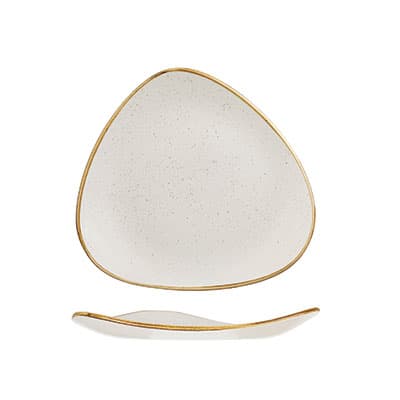 BARLEY WHITE - TRIANGLE PLATE - 19.2CM (12)