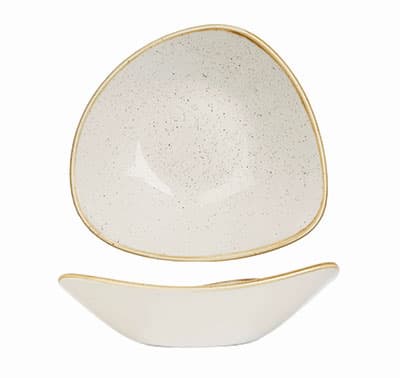 BARLEY WHITE - TRIANGLE BOWL - 18.5CM (12)