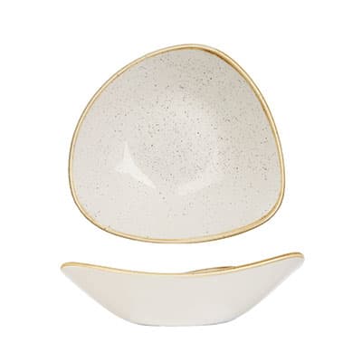 BARLEY WHITE - TRIANGLE BOWL - 23.5CM (12)