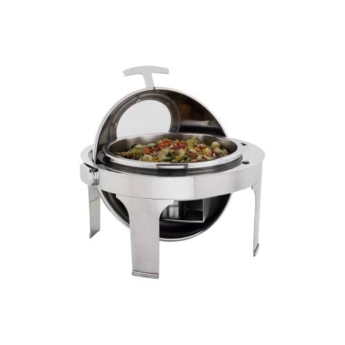 Chafing Dish S/S - Roll Top Round with Window 6.8L