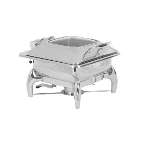 Chafing Dish Induction - Square with Glass Lid 5.5L