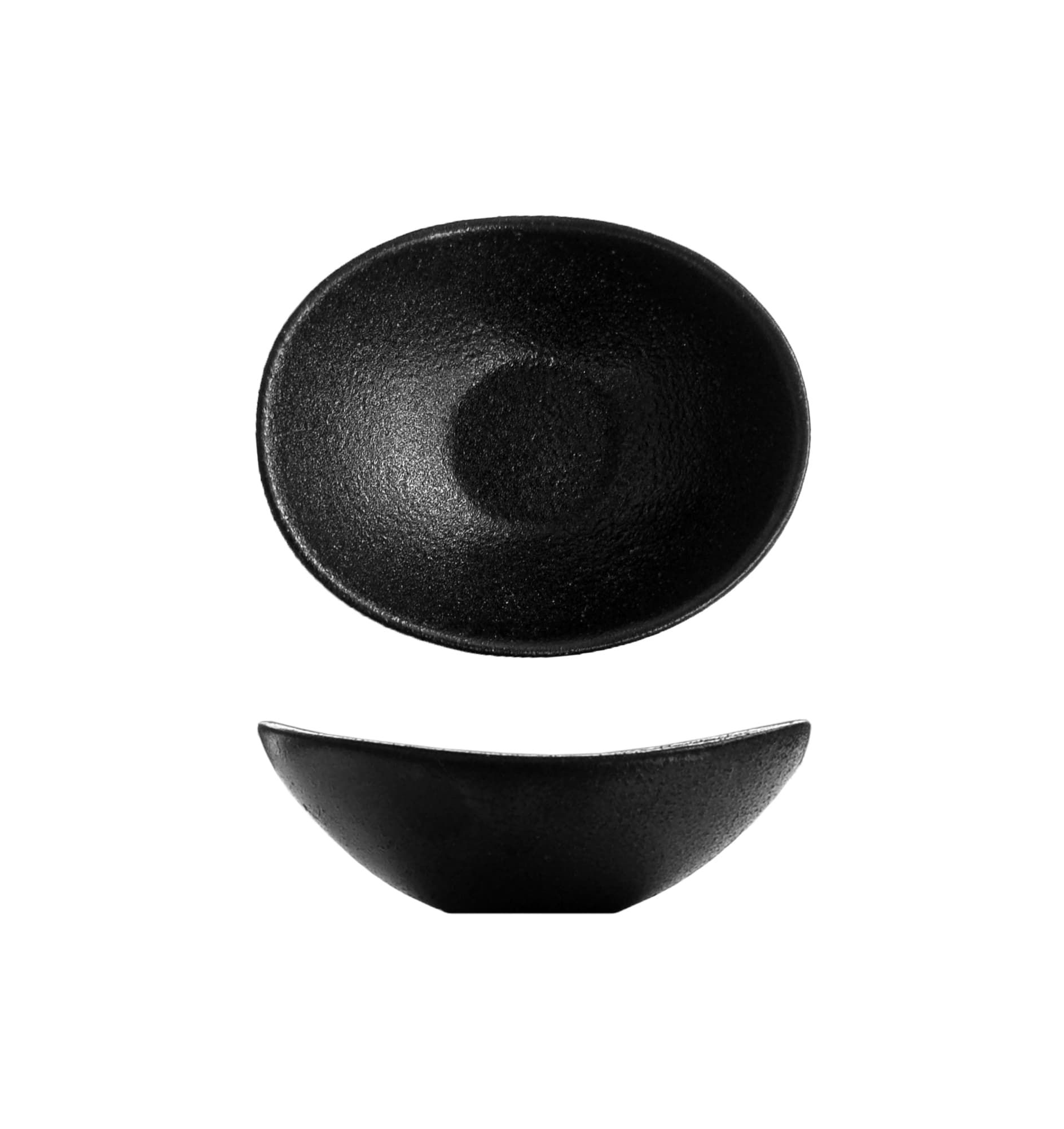 TEMPEST - BLACK - OVAL SAUCE DISH - 10CM (24)
