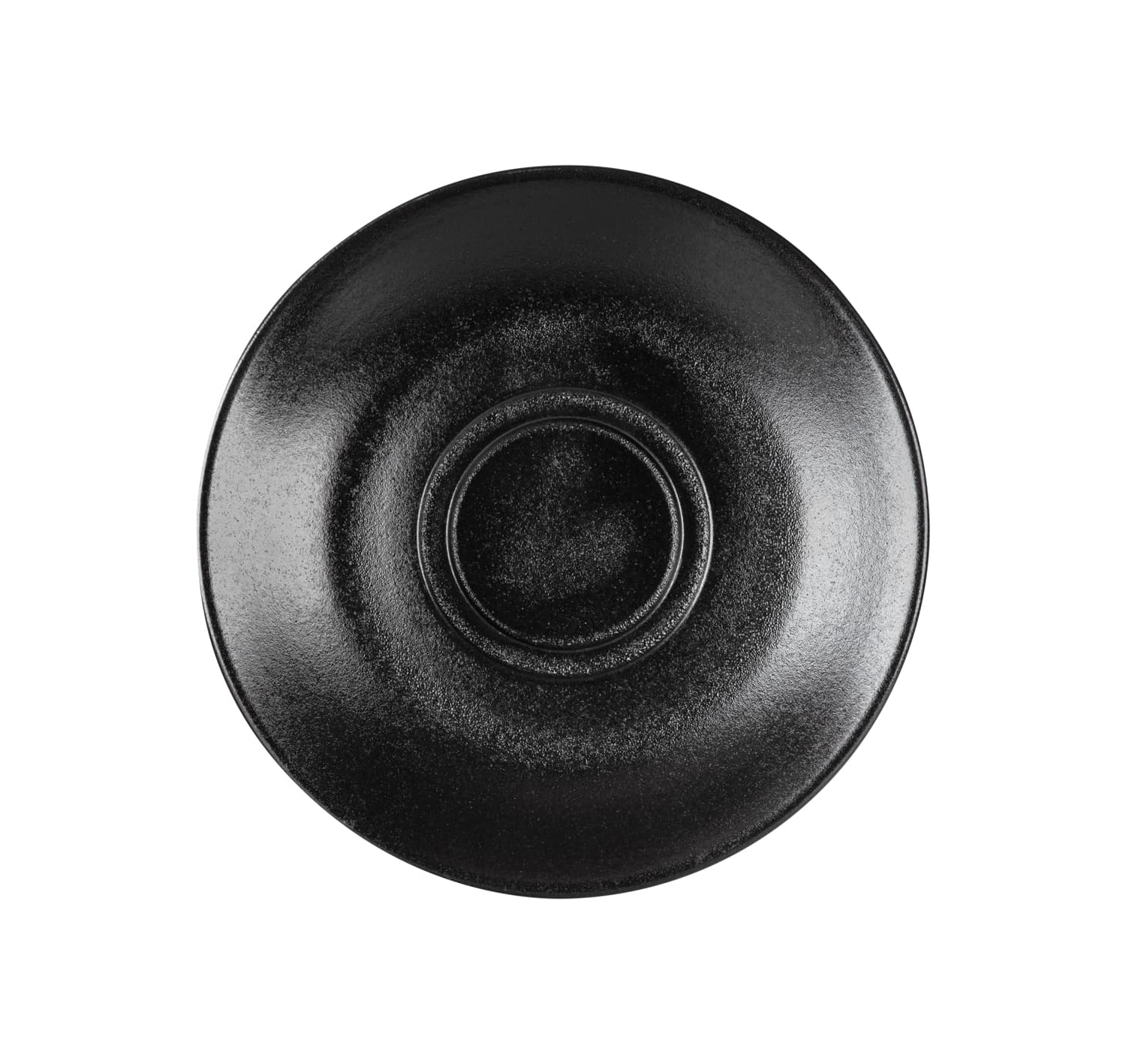 TEMPEST - BLACK - DOUBLE WELL SAUCER 15CM (24)