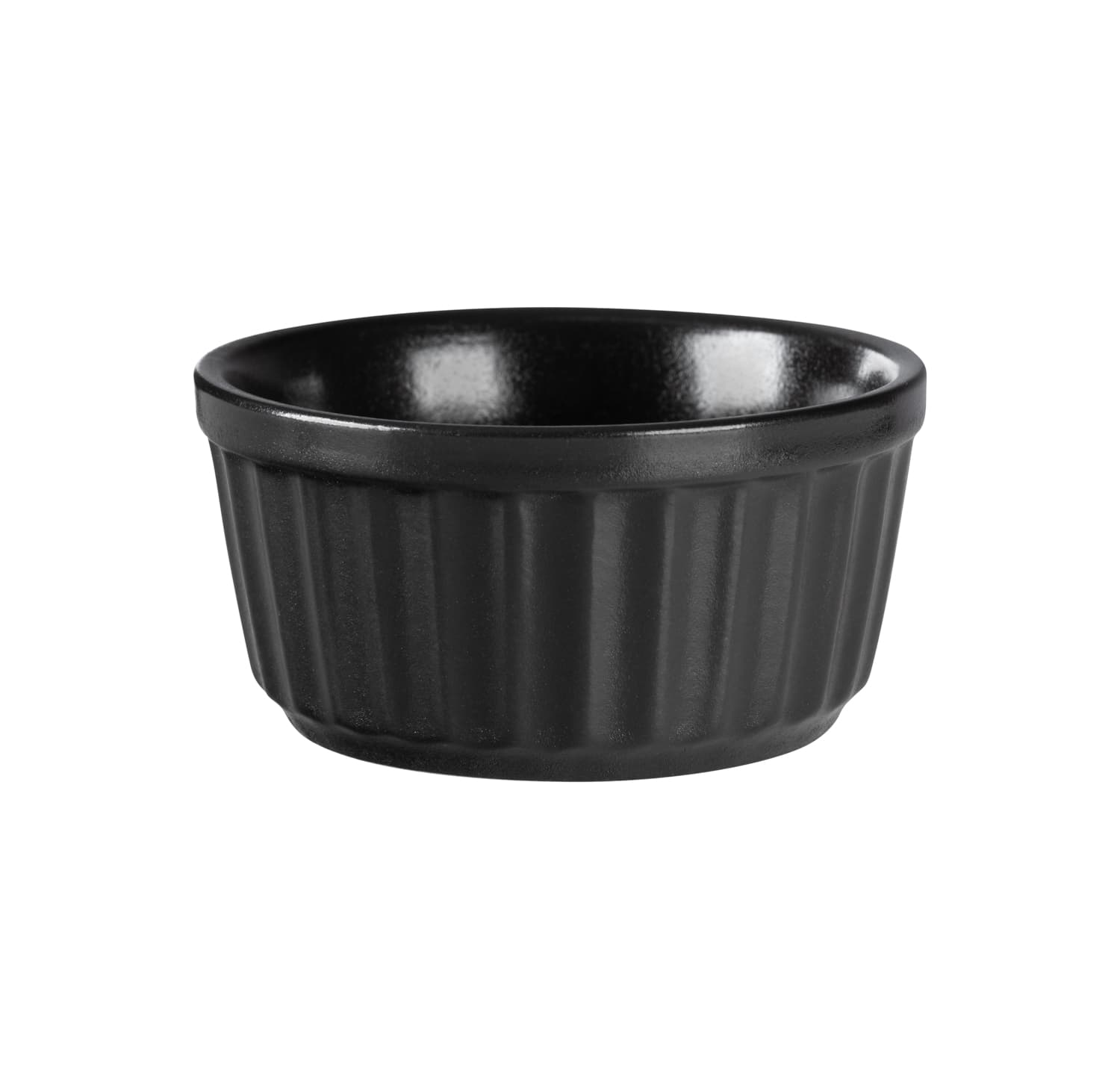 TEMPEST - BLACK - RIBBED RAMEKIN - 9CM (24)