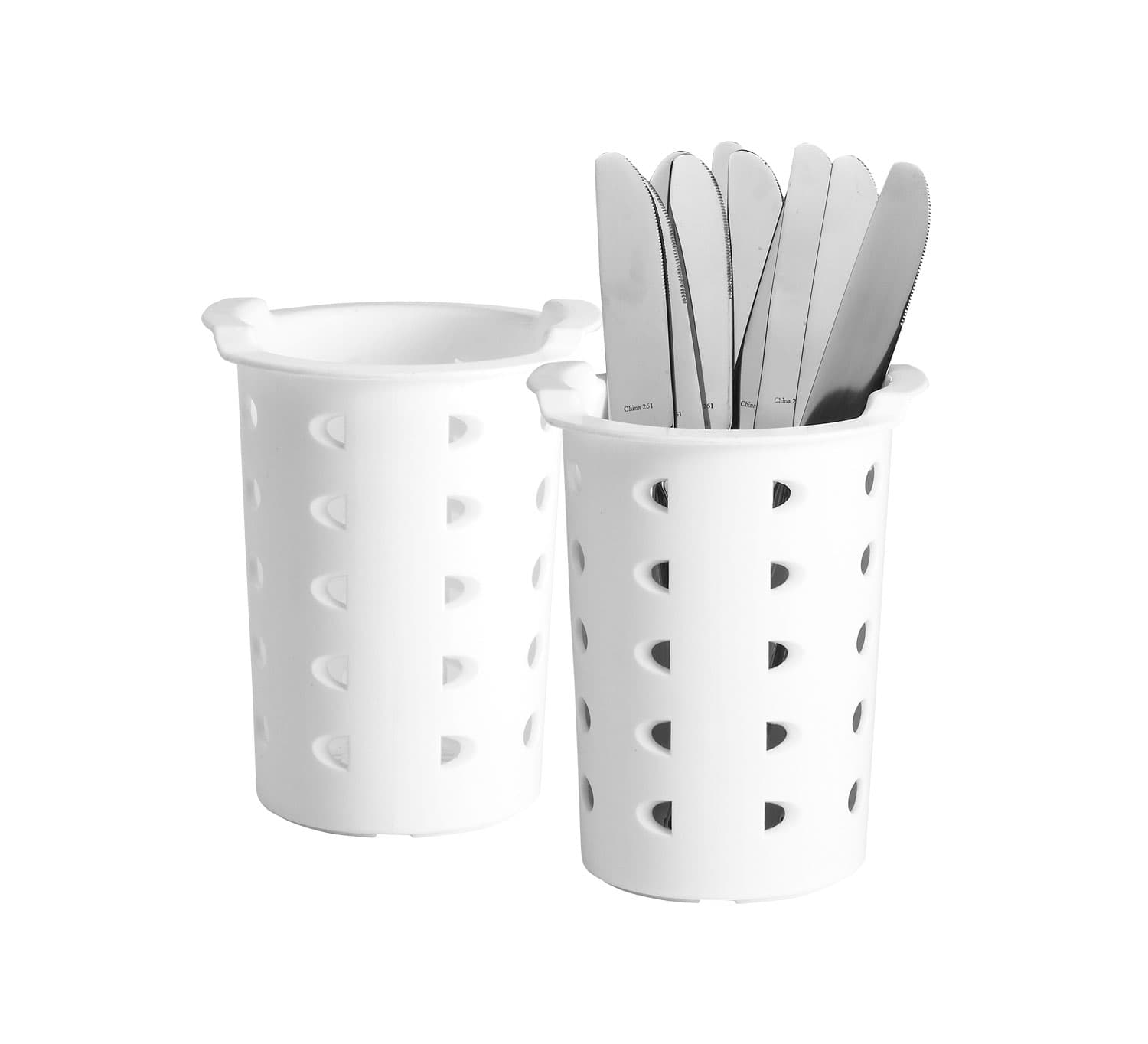 CUTLERY HOLDERS - FLATWARE CYLINDER - WHITE