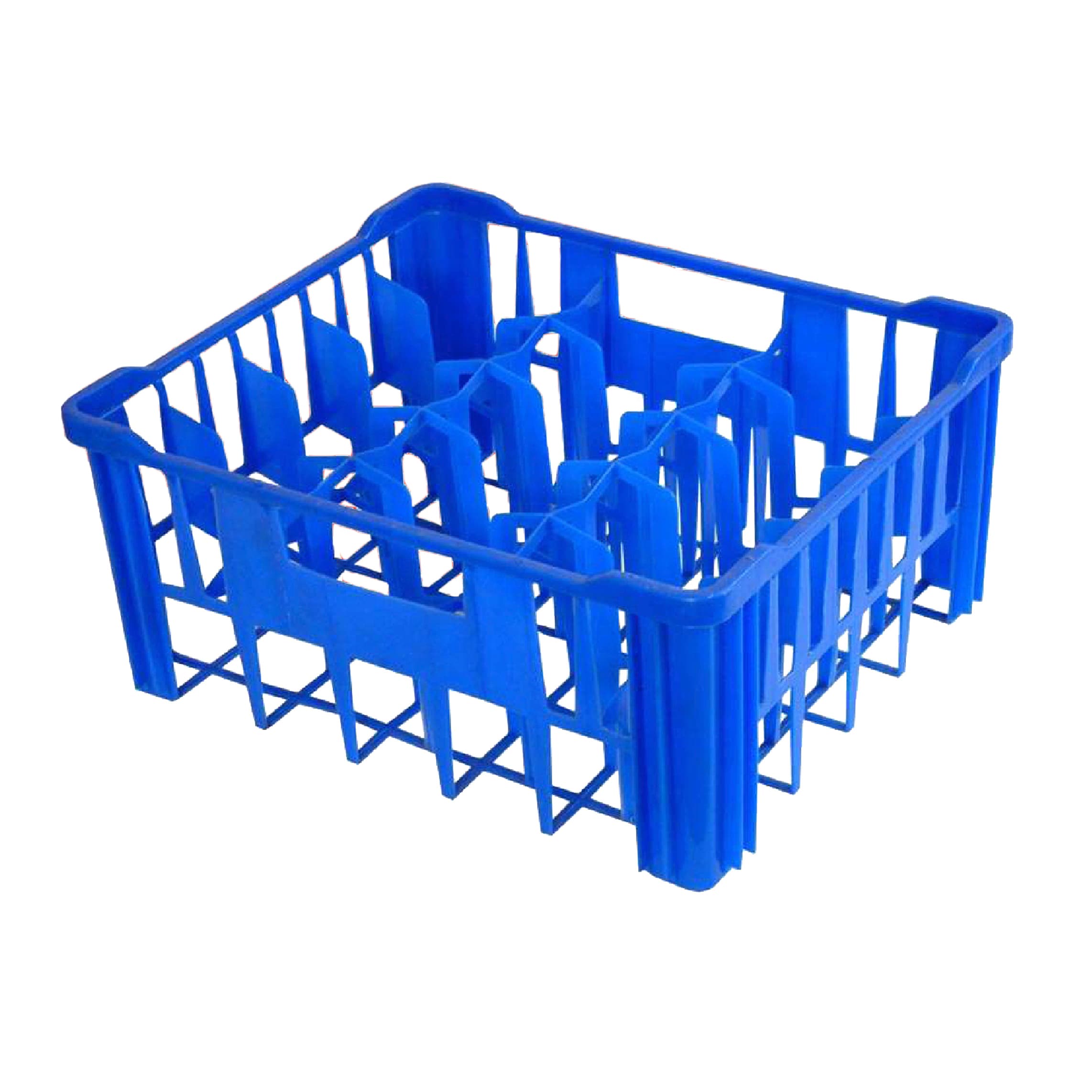 GLASS CRATE LARGE - 30 GLASSES (BLUE) 475 X 400 X 205MM