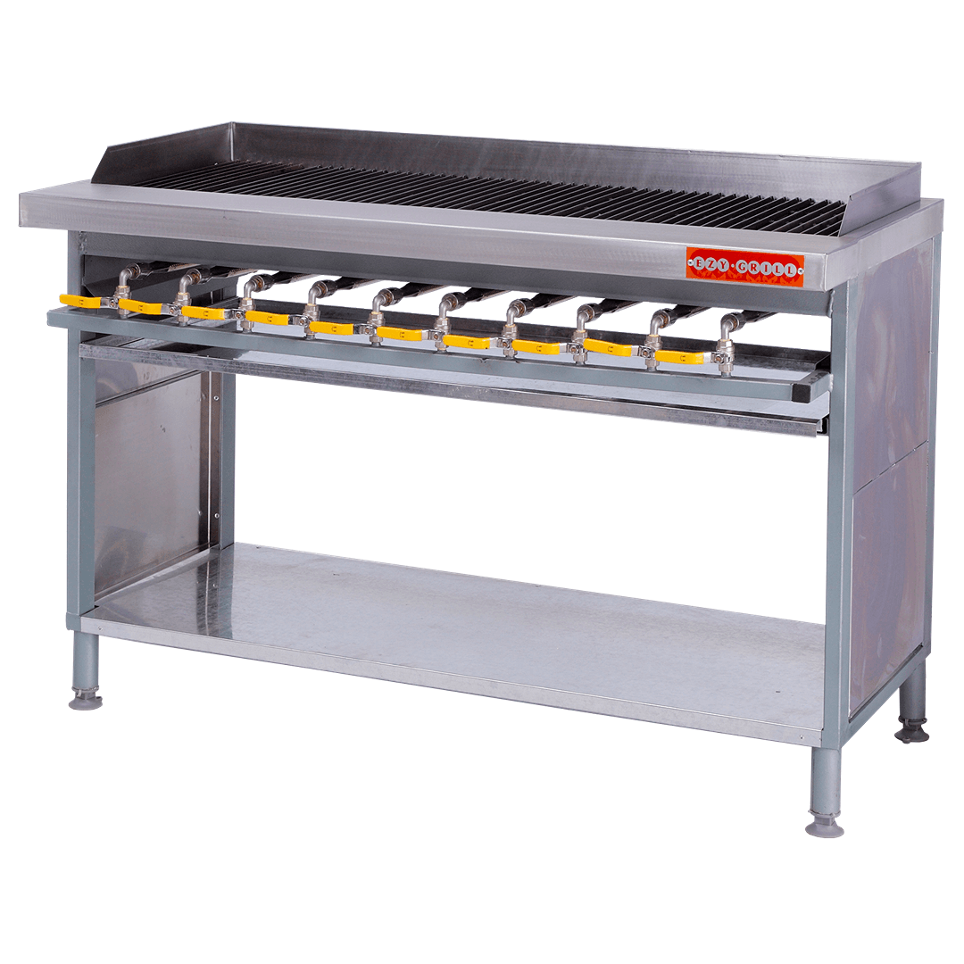 10 Burner floor model griller - 1300 x 660 x 880 mm