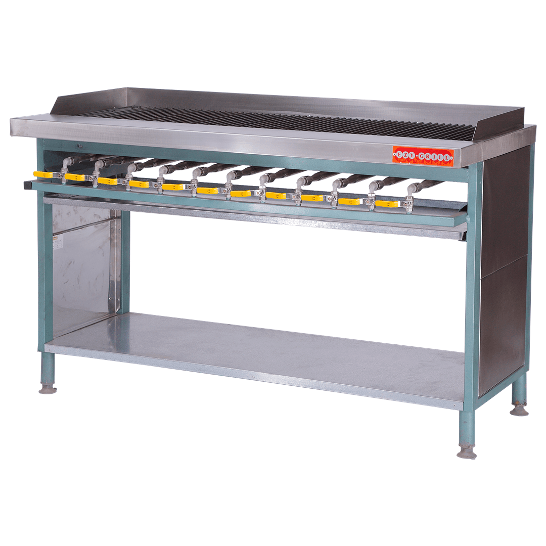 11 Burner floor model griller - 1410 x 660 x 880 mm