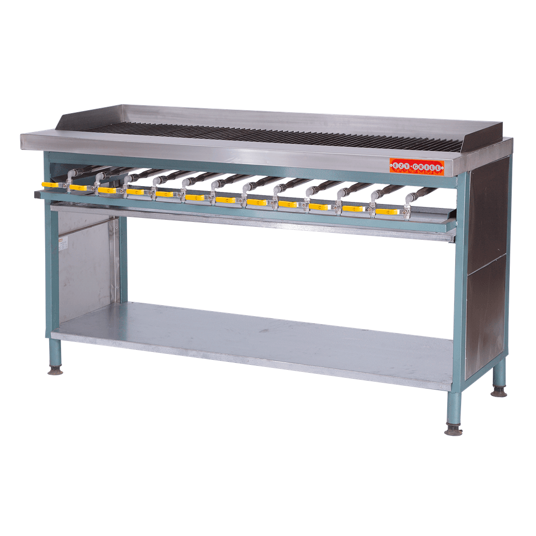 12 Burner floor model griller - 1520 x 660 x 880 mm