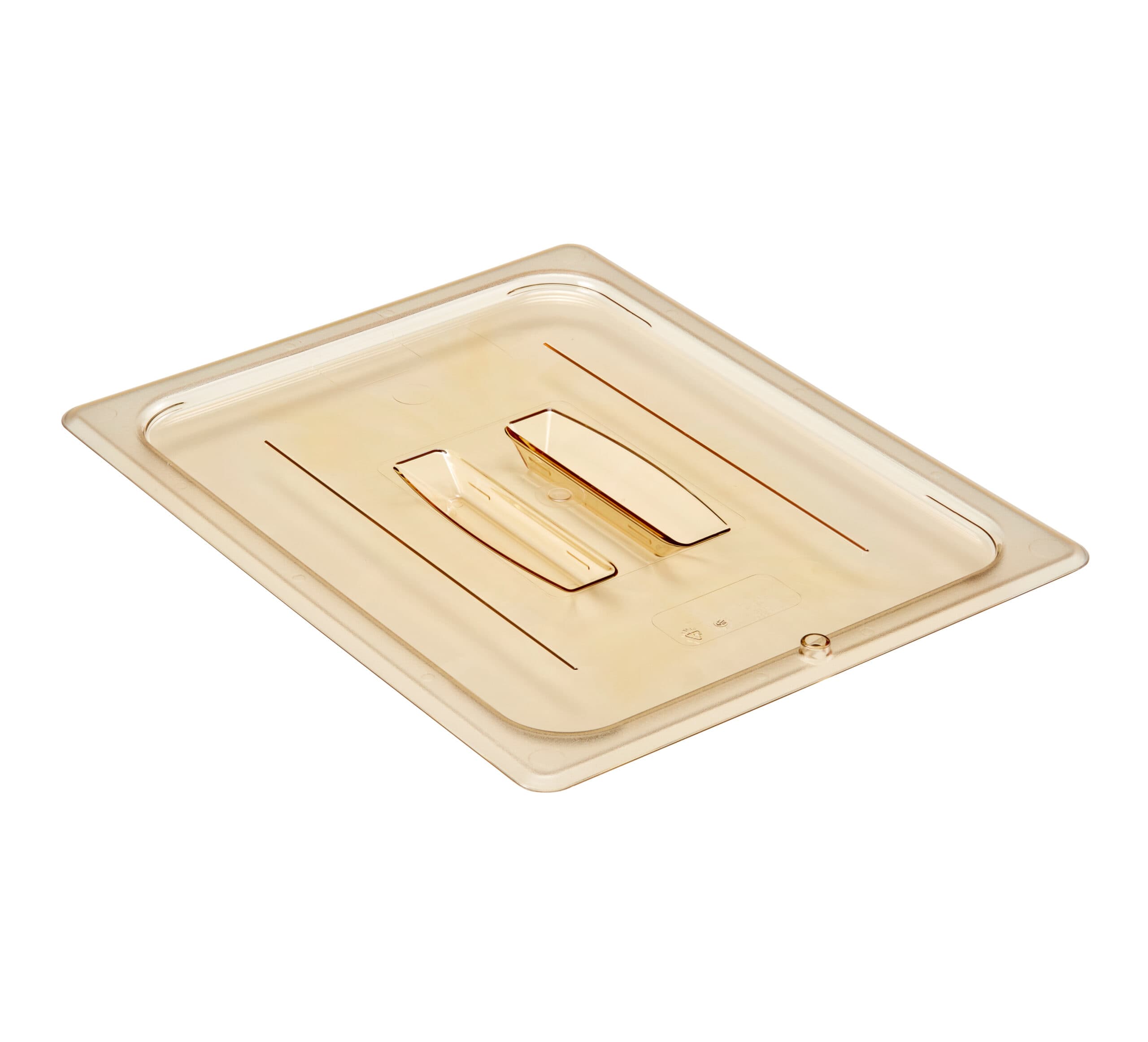 High Heat Lid with Handle Amber for 1/2 High Heat Pans