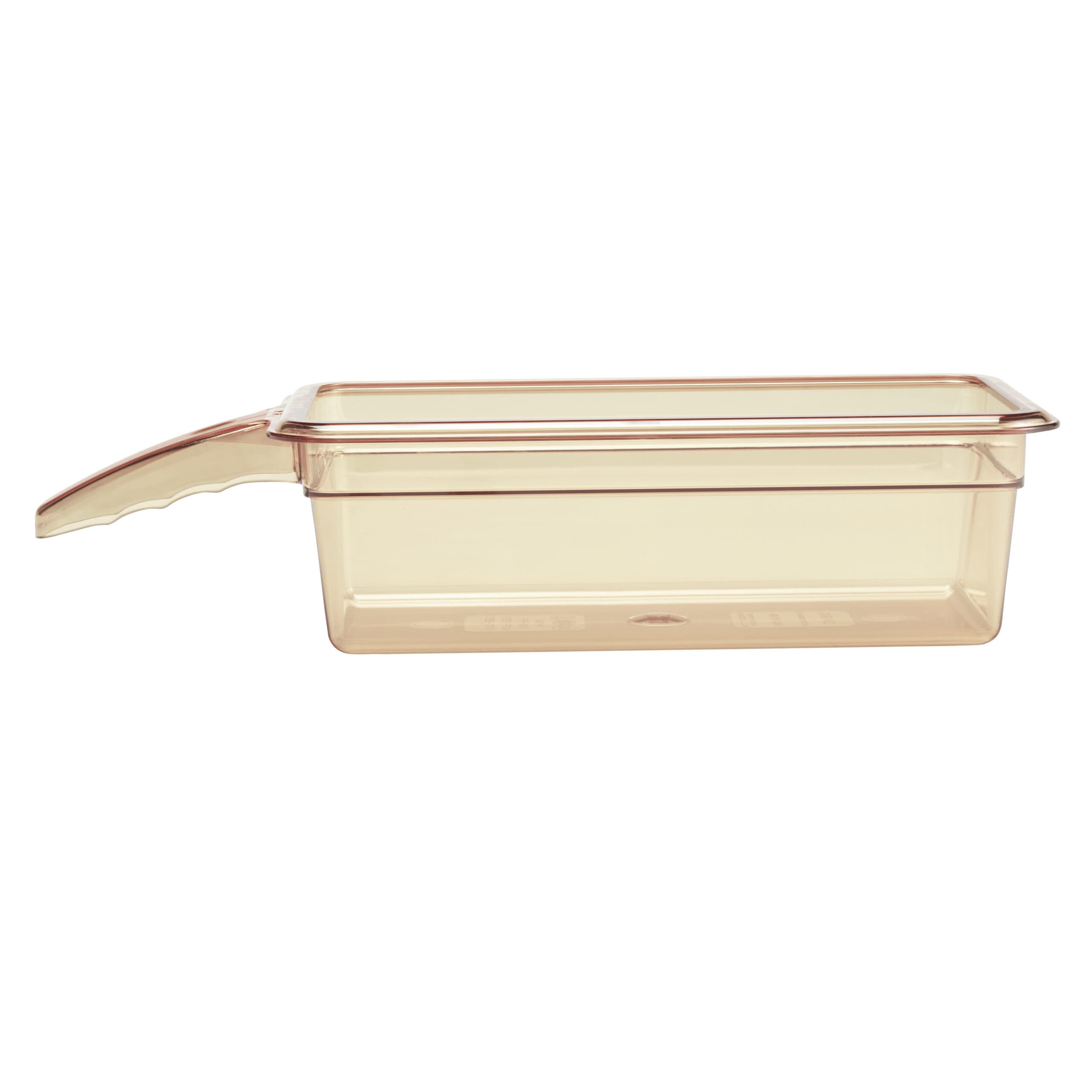 HIGH HEAT 1/3 GN PAN AMBER WITH SINGLE HANDLE - 100MM - 3.6LT