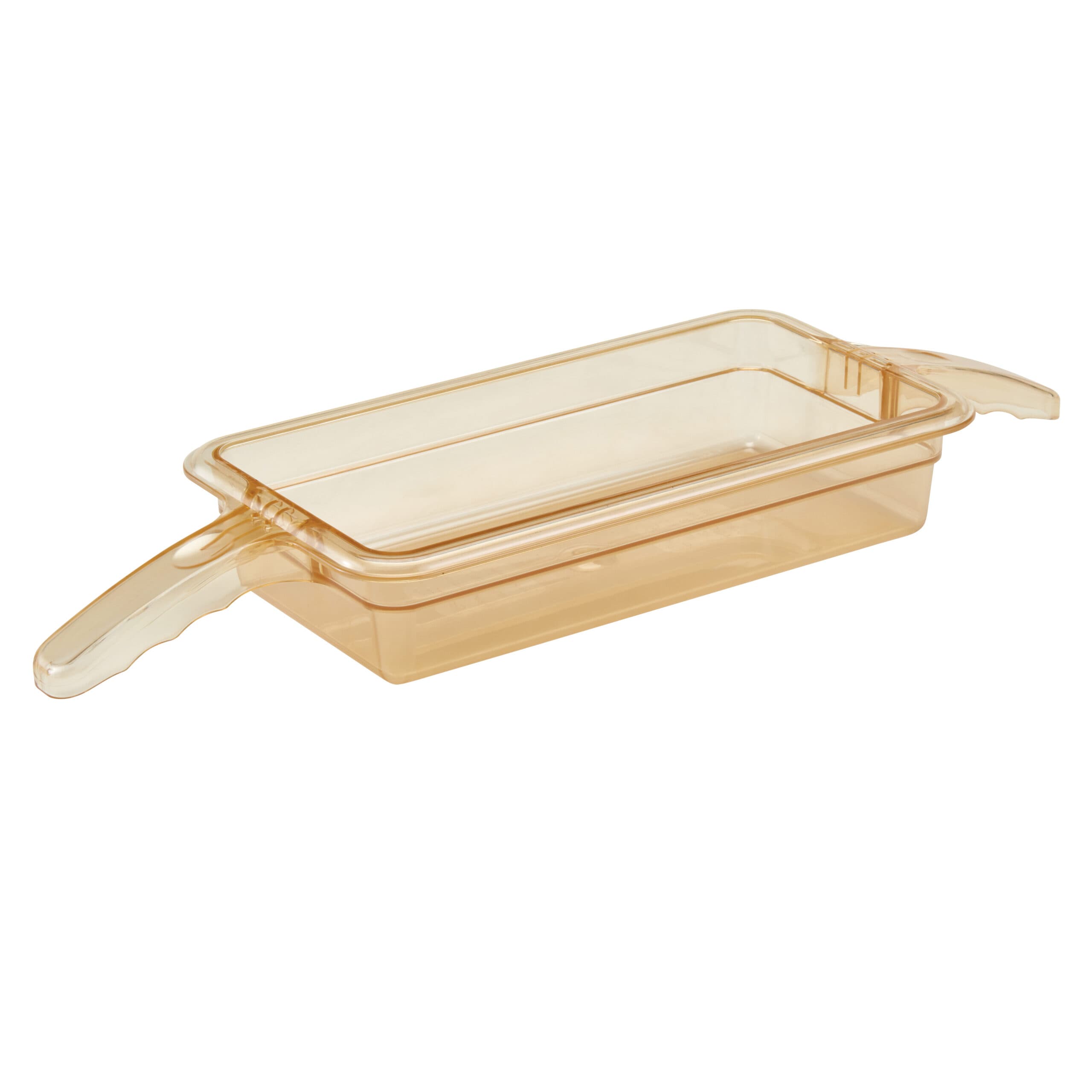 HIGH HEAT 1/3 GN PAN AMBER WITH DOUBLE HANDLE - 65MM - 2.4LT