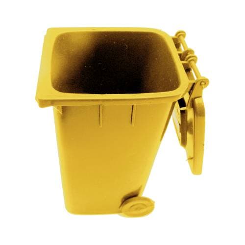 MOBILE REFUSE BIN 240LT (YELLOW) PLASTIC