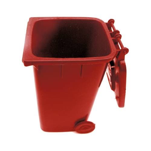 MOBILE REFUSE BIN 130LT (RED) TIN CANS
