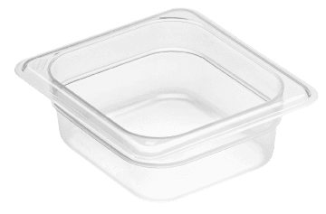 POLYPROPYLENE GN 1/6 FOODPAN TRANSLUSCENT - 65MM - SIXTH - 1LT