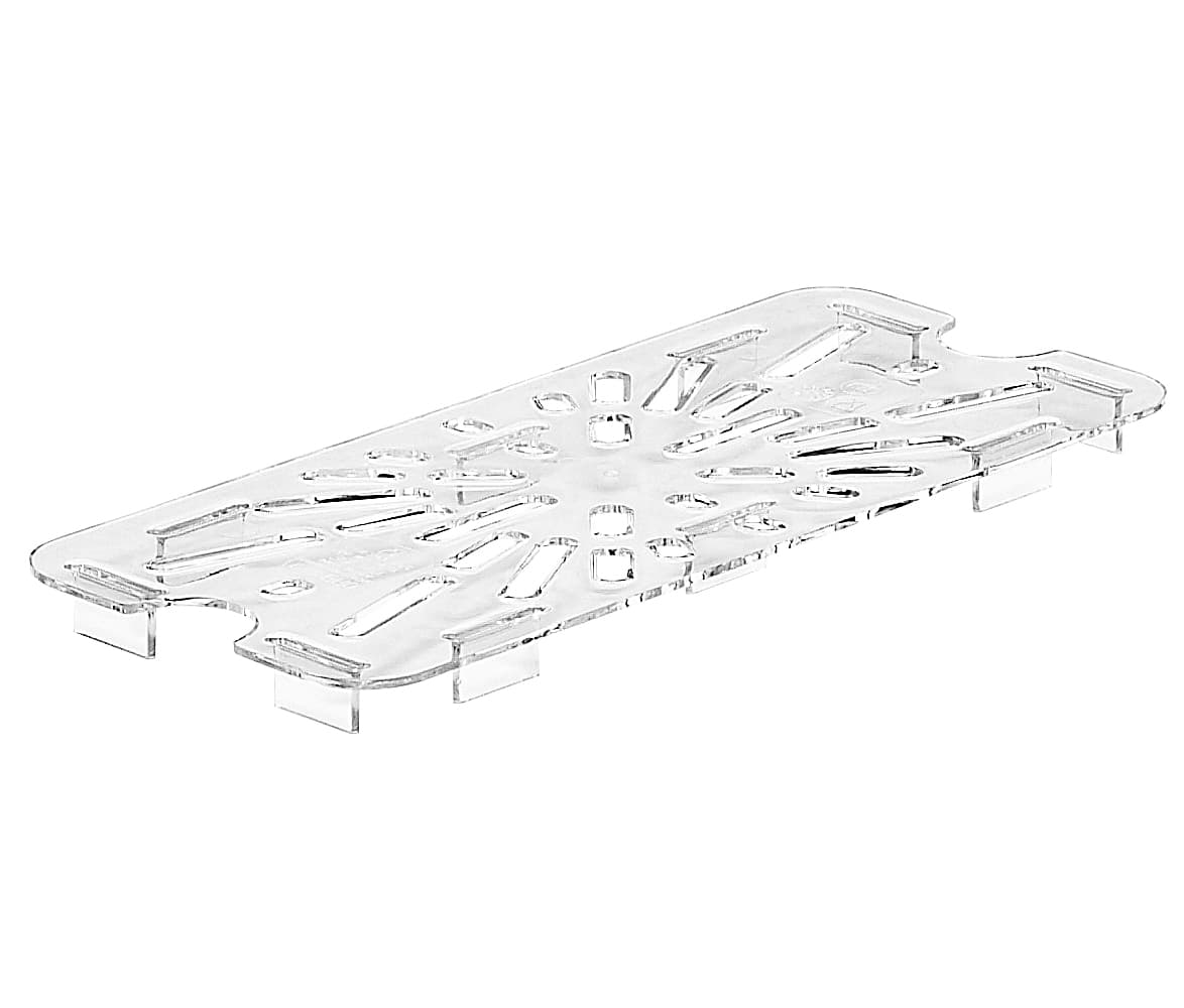 POLYCARBONATE CLEAR DRAIN SHELF FOR 1/3 PANS