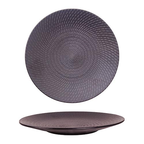 BLACK SWIRL - ROUND COUPE PLATE - 31CM (12)