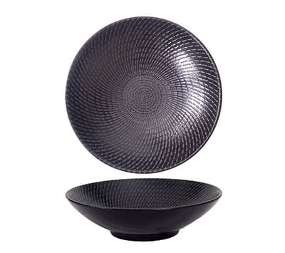 BLACK SWIRL – ROUND BOWL – 29CM (6)