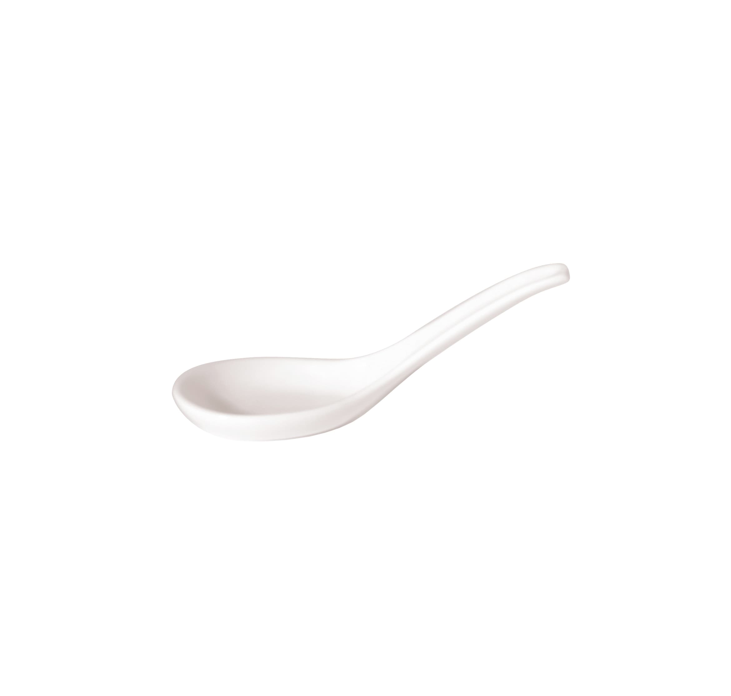NEW BONE - WHITE - CHINESE SPOON - 13CM (10)