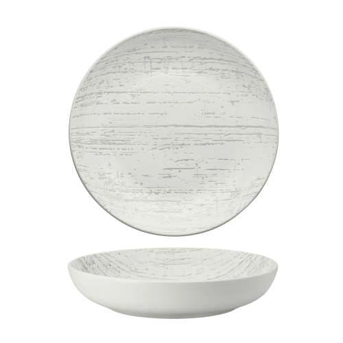DRIZZLE – WHITE – ROUND DEEP COUPE PLATE – 23CM (12)