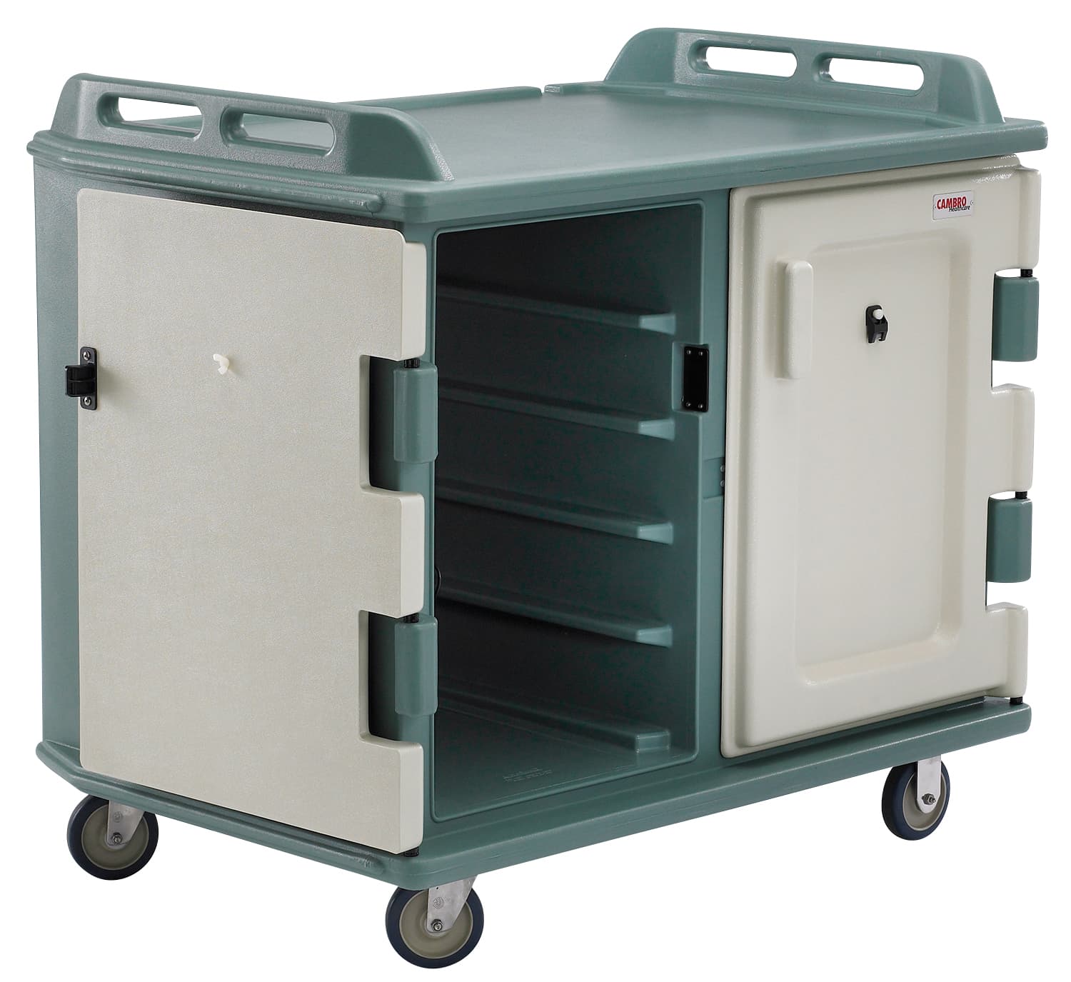 MEAL DELIVERY CART 20 TRAY SLATE BLUE - 965 X 1400 X 1124MM